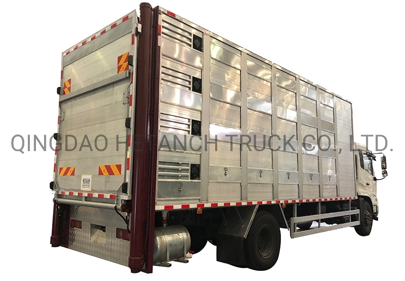 60~90 Pcs FAW Livestock transport truck with Air Filter System Haulage Live Pig Hog Goat Sheep Truck